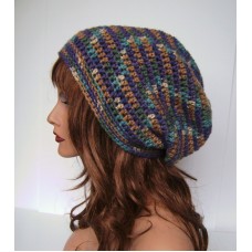PURPLE TURQUOISE COLOR BAGGIE BAGGY SLOUCHY BEANIE HAT TAM CAP RASTA CHEMO GIFT  eb-59779496
